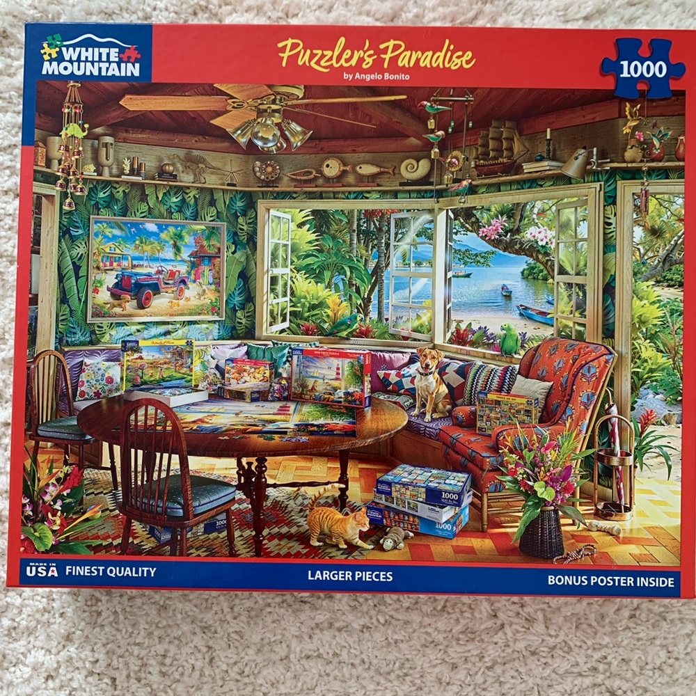 White Mountain Puzzler's Paradise Jigsaw Puzzle - Vibrant Colors
